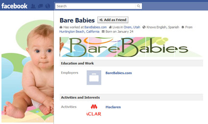 Cool Facebook profile of Bare Babies